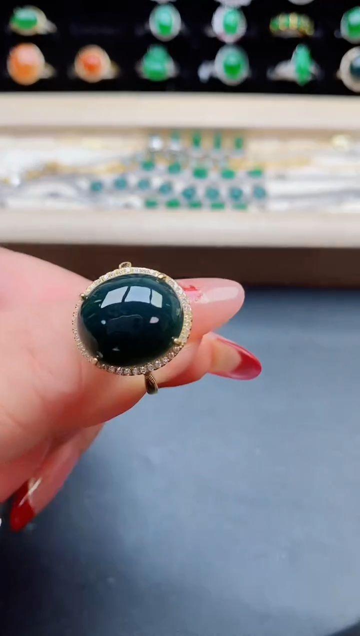 【闪购商品】翡翠戒指银S925镶嵌1321321