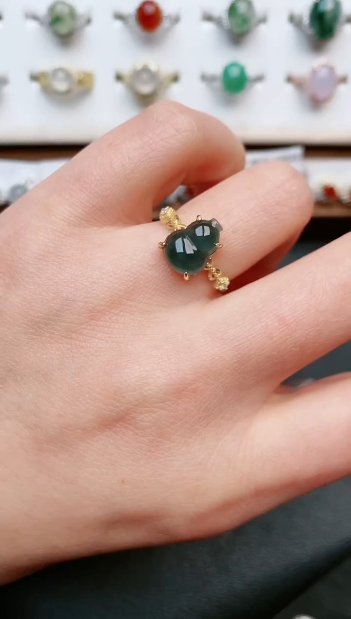 【闪购商品】翡翠戒指银S925镶嵌0000