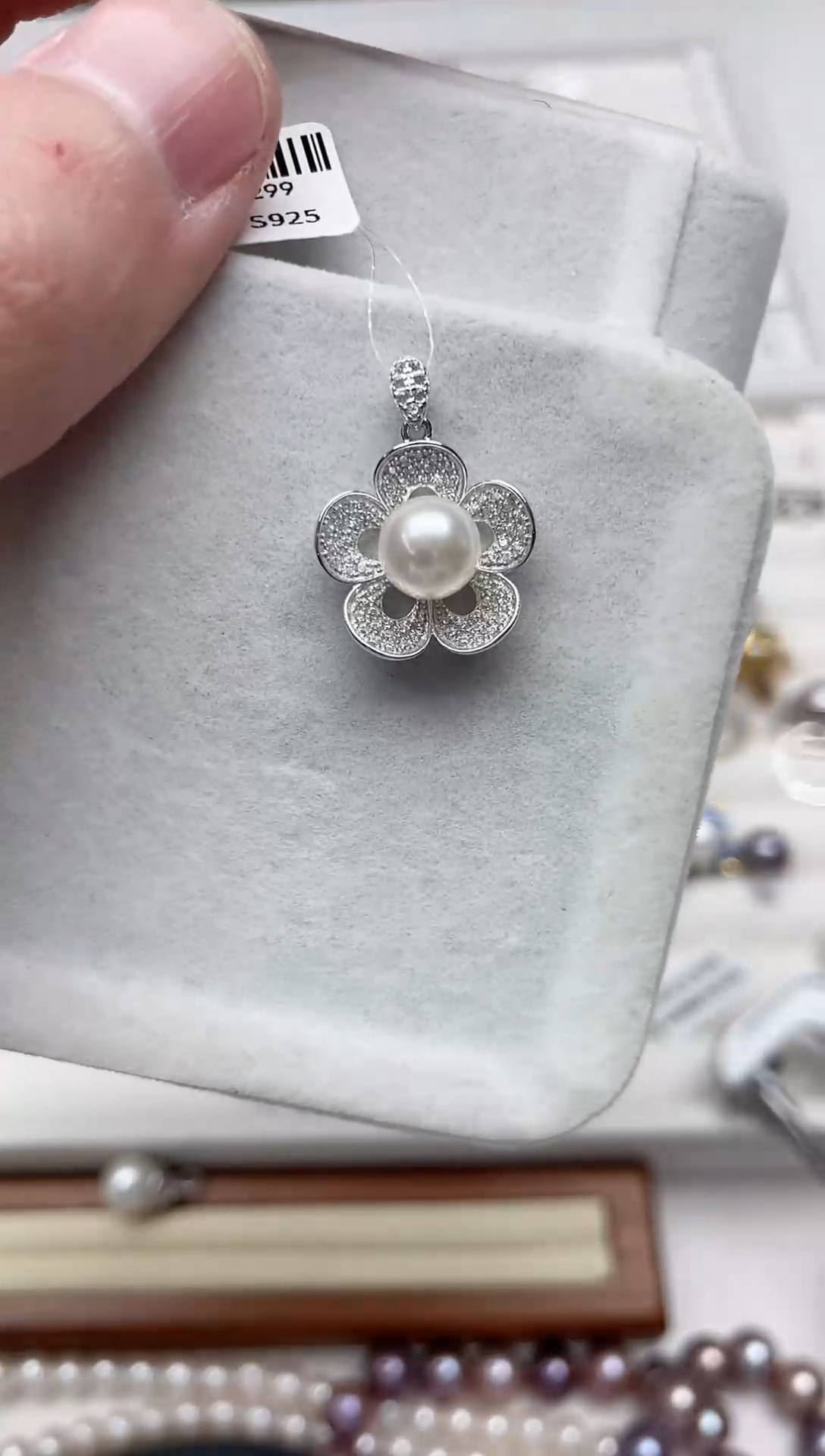 【闪购商品】海水珍珠吊坠(不含链)银S925镶嵌吊坠