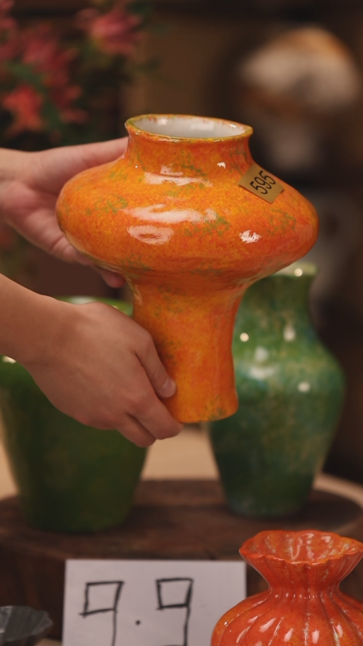 【闪购商品】陶瓷景德镇设计师手作花器摆件侘寂风