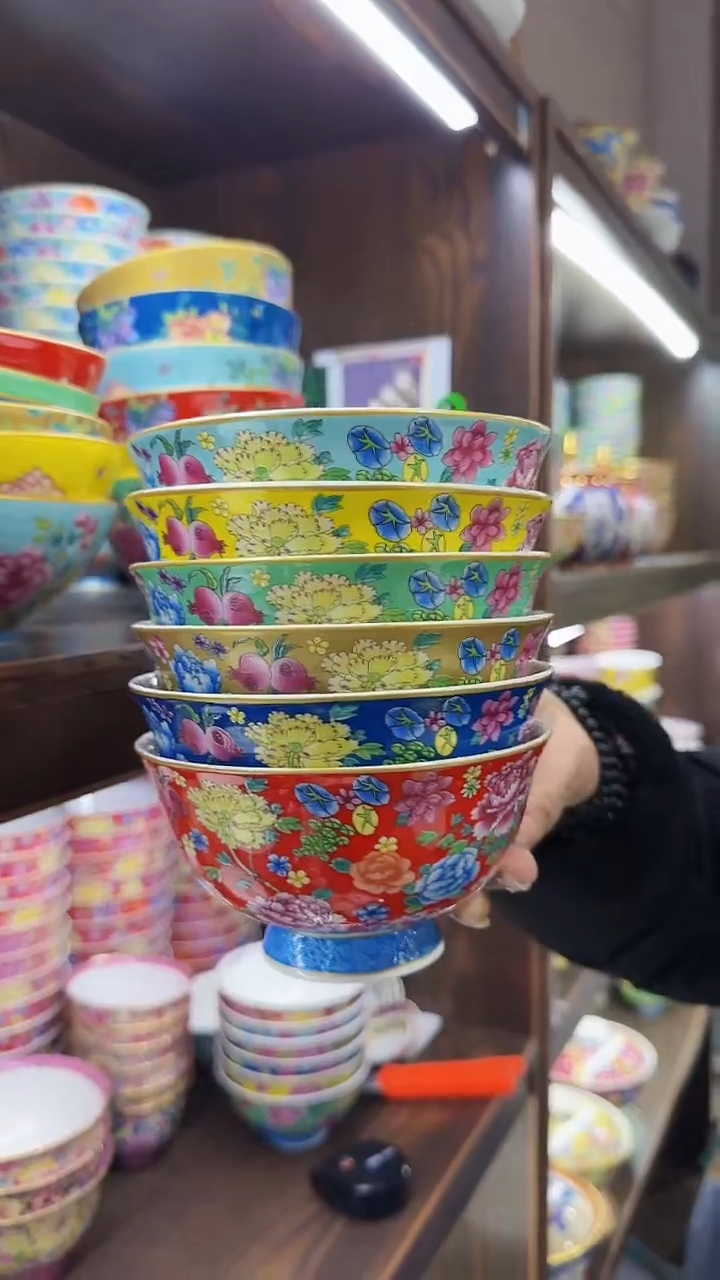 【闪购商品】瓷片6英寸饭碗5个景德镇陶瓷【秦坊】