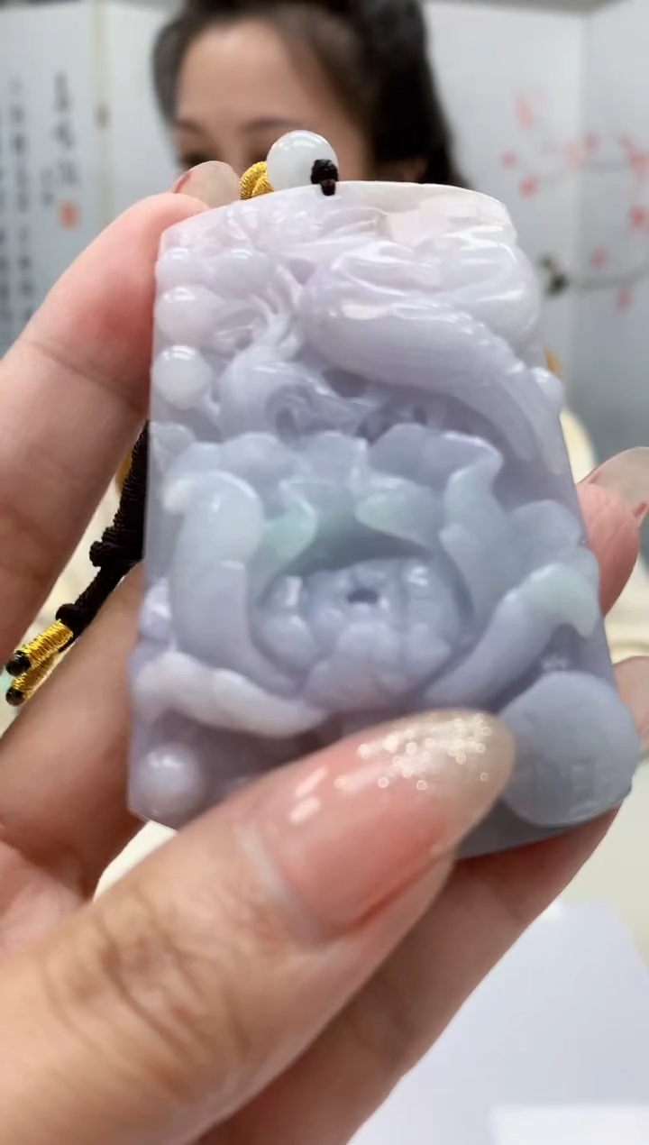 【闪购商品】定制翡翠未镶嵌4989mm-毛货挂件137