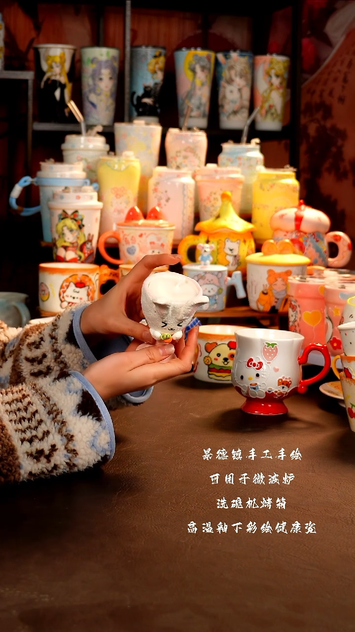 景德镇设计款手工手绘杯杯