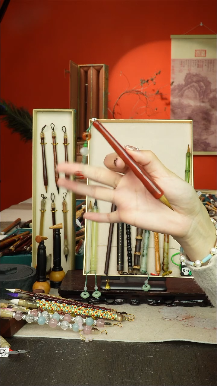 197号闪孤品高货毛笔链接 清水试笔 蘸墨不退