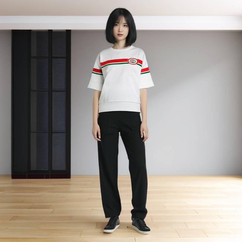 95新 GUCCI/古驰 条纹印花卫衣/S码/公价8600/无配件/9新