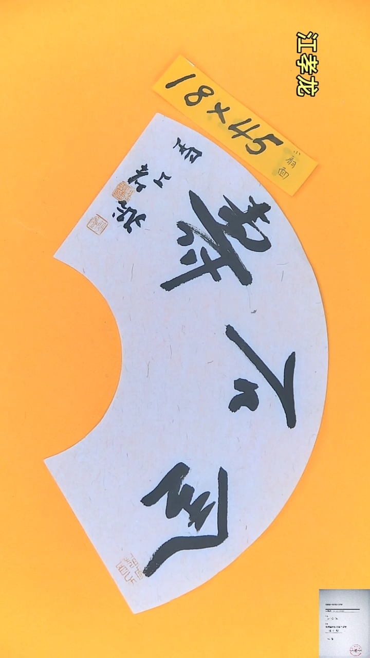 【闪购商品】书法江孝龙书法扇面金石寿18*45