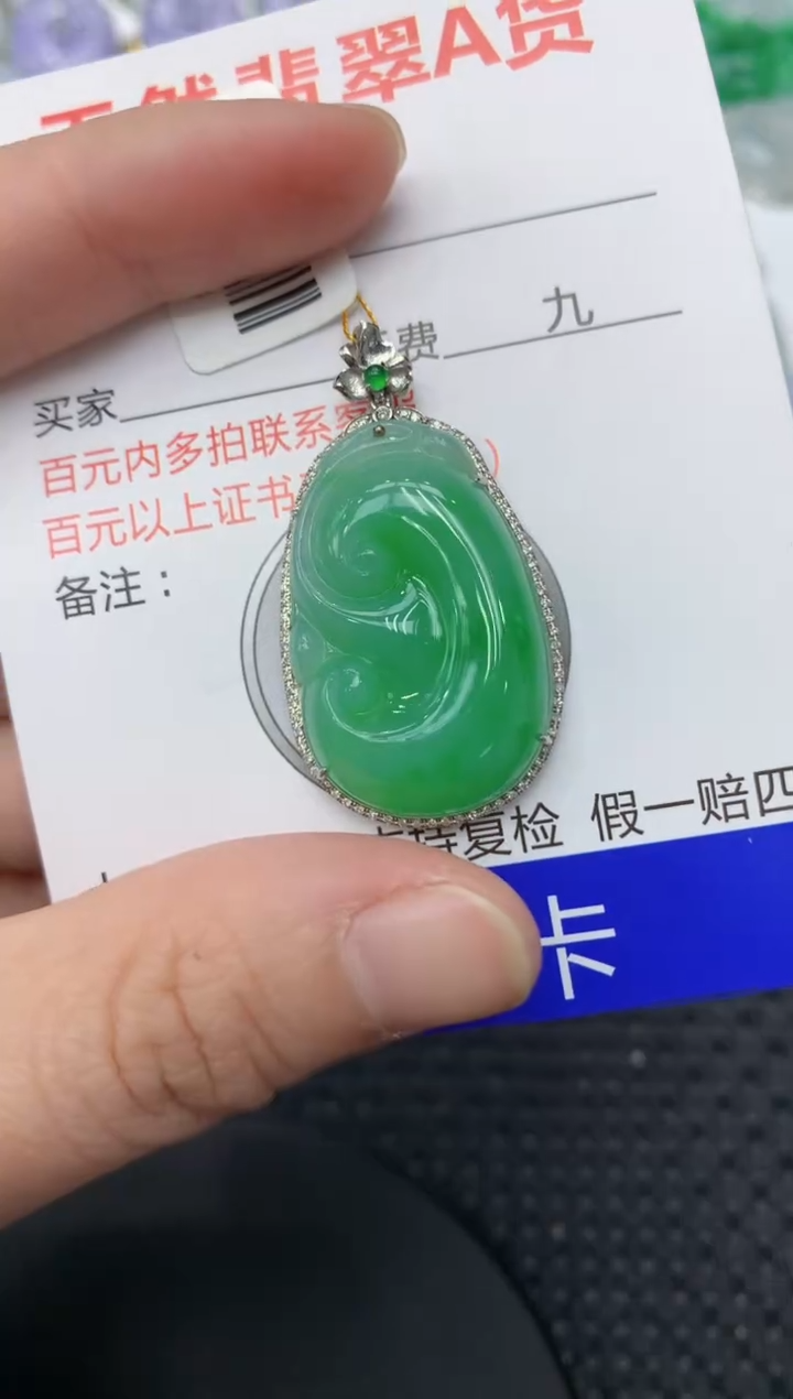 【闪购商品】翡翠颈饰18K金镶嵌1111111111