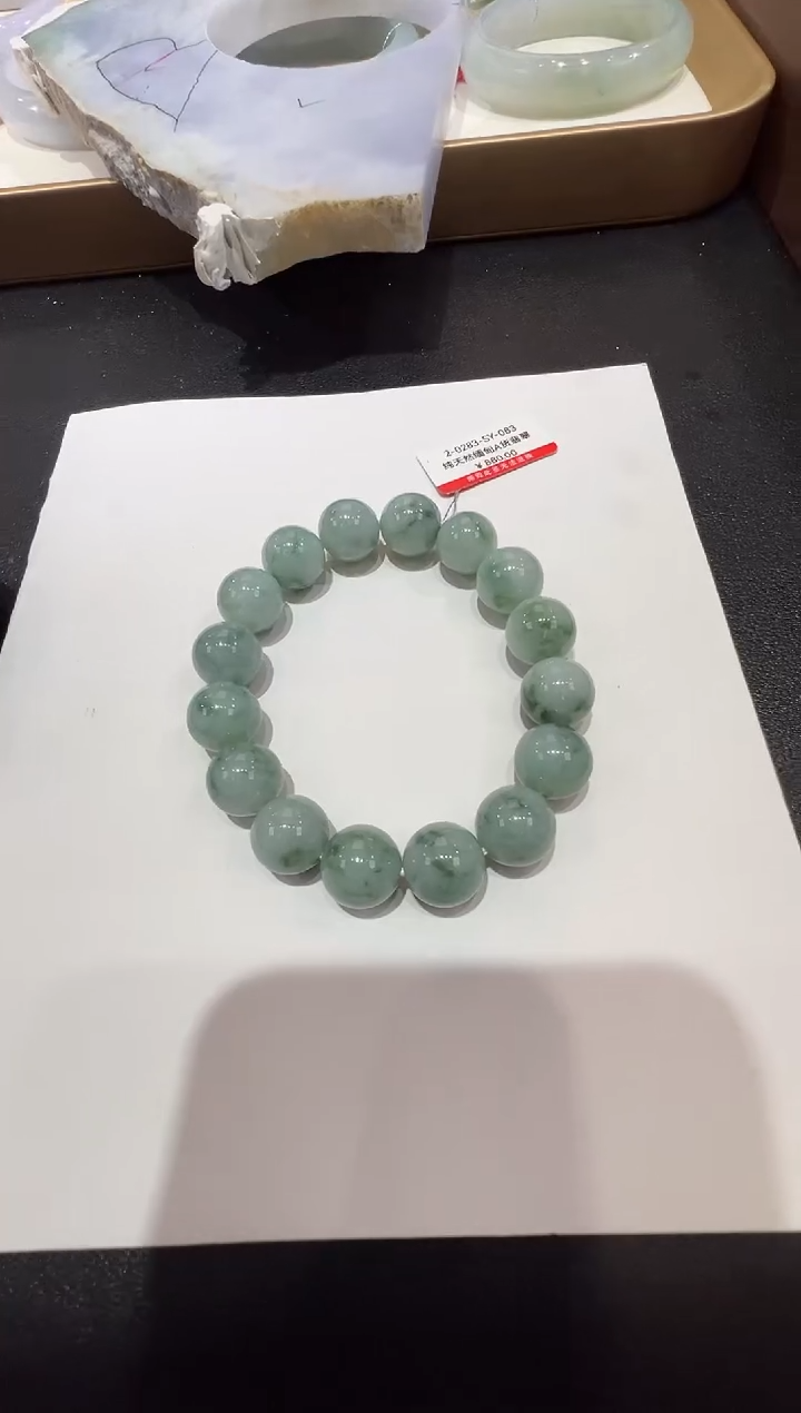 未镶嵌手串翡翠-纯天然缅甸A货翡翠手串-13mm