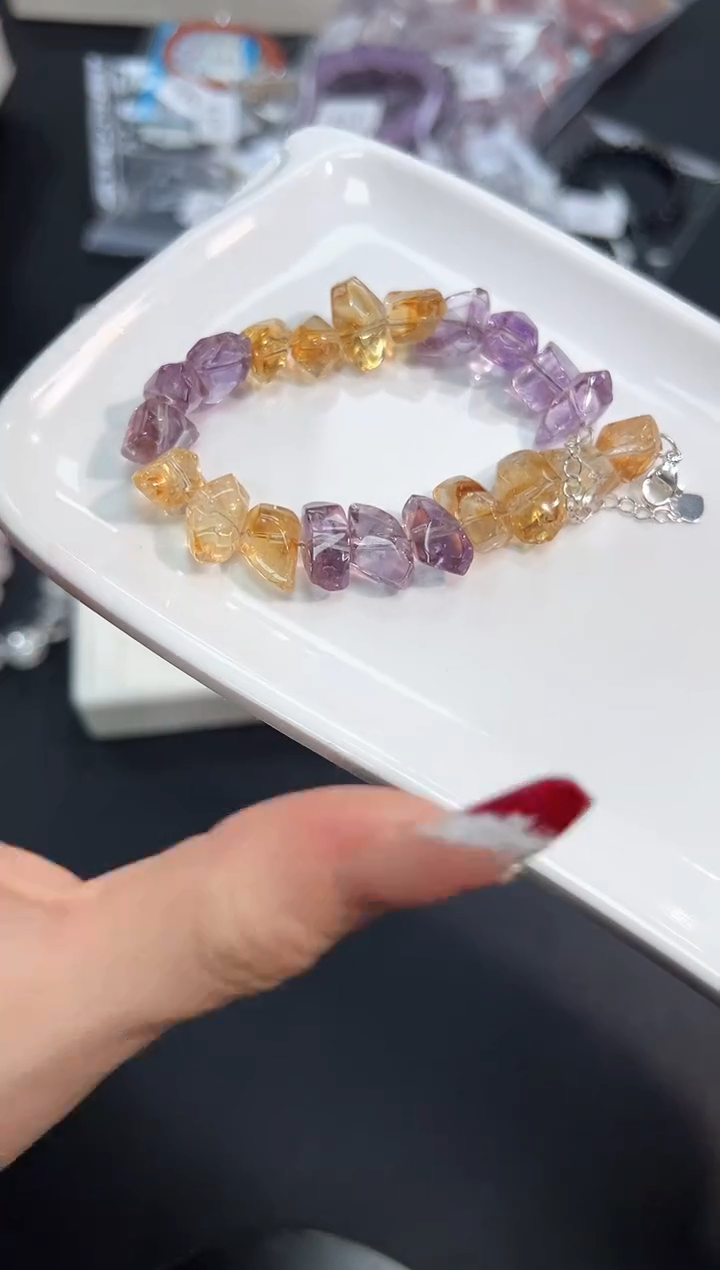 【闪购商品】水晶手串未镶嵌20q多样性发其一/1条默认微瑕