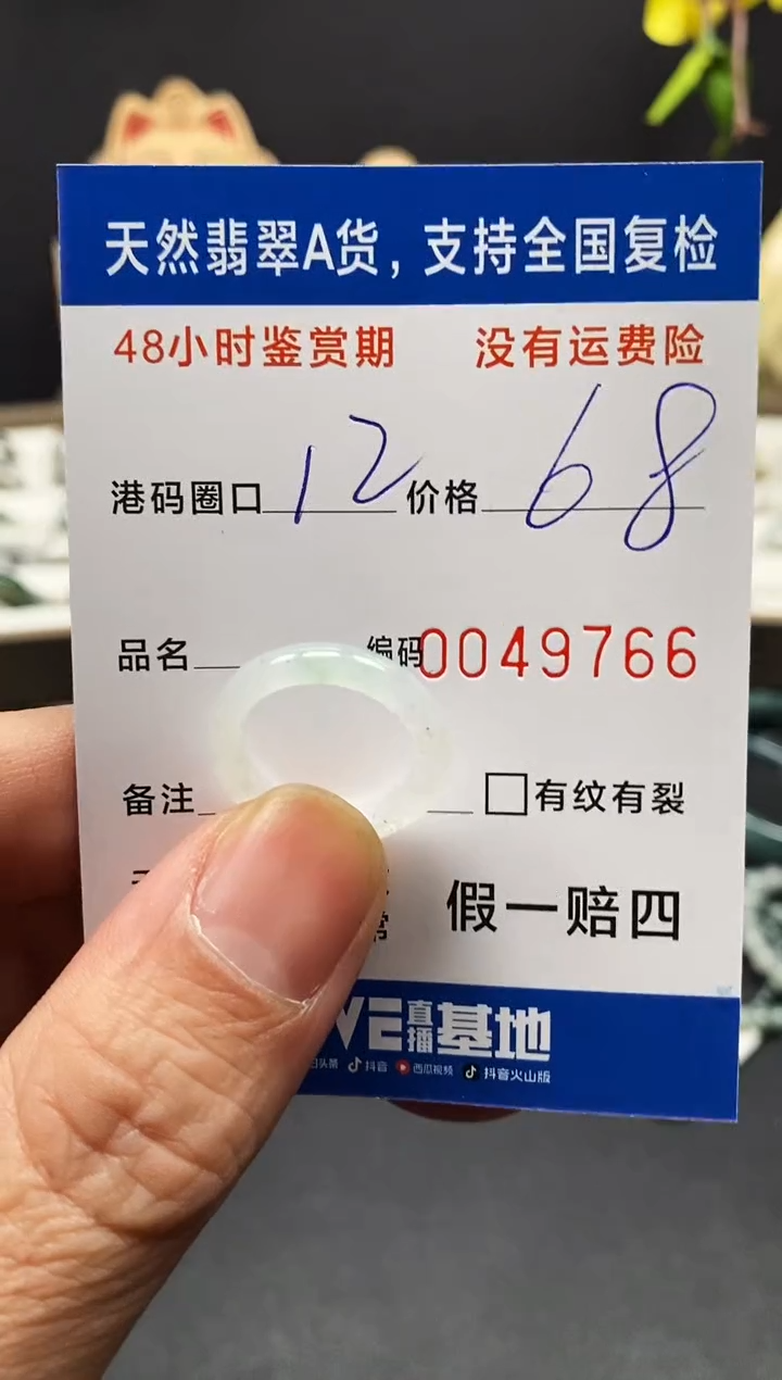 未镶嵌戒指翡翠9766