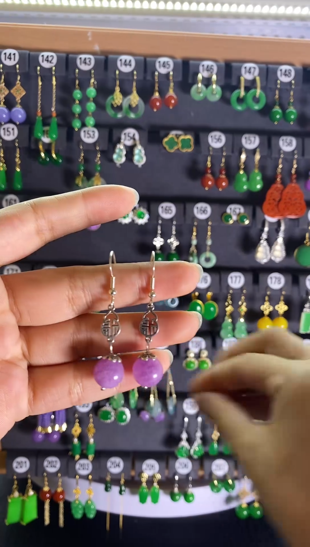 翡翠银S925镶嵌耳饰028      