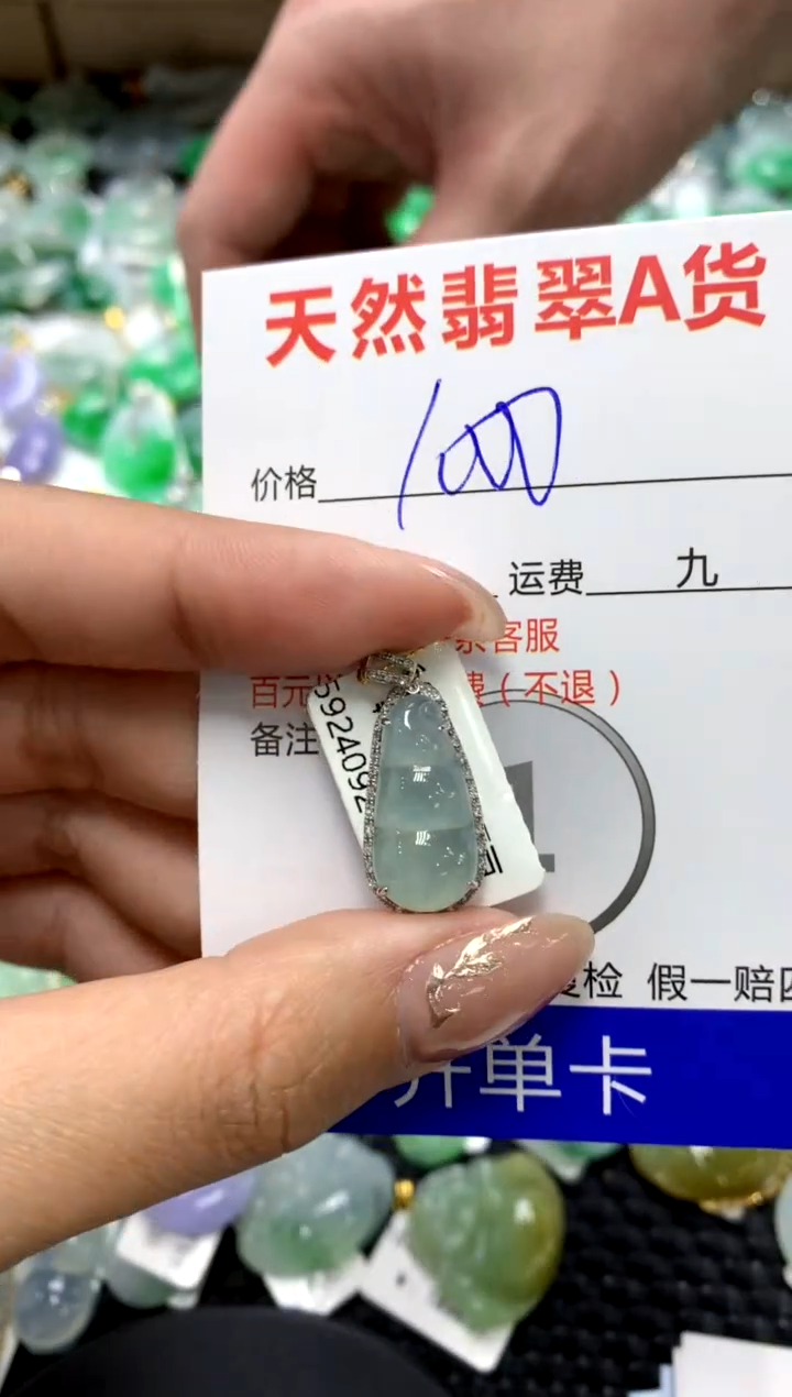 【闪购商品】翡翠颈饰18K金镶嵌111111111