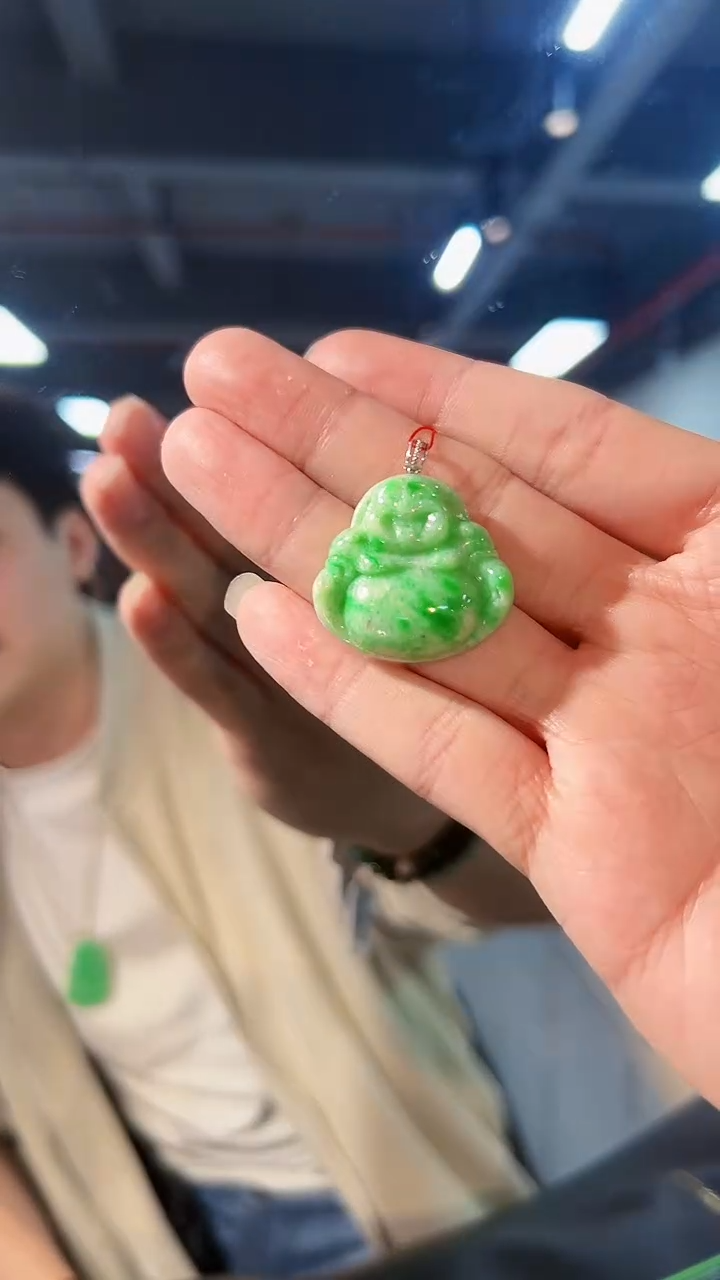 【闪购商品】翡翠颈饰18K金镶嵌缅料A货/支持复检/一件