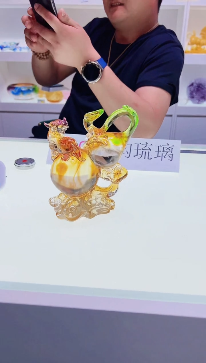 【闪购商品】泥塑古法琉璃葫芦摆件