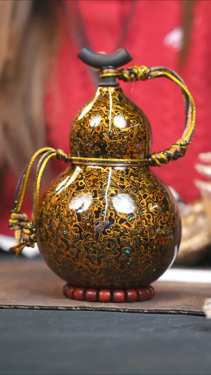 【闪购商品】WP394漆艺酒葫芦不包手串及旋转底座