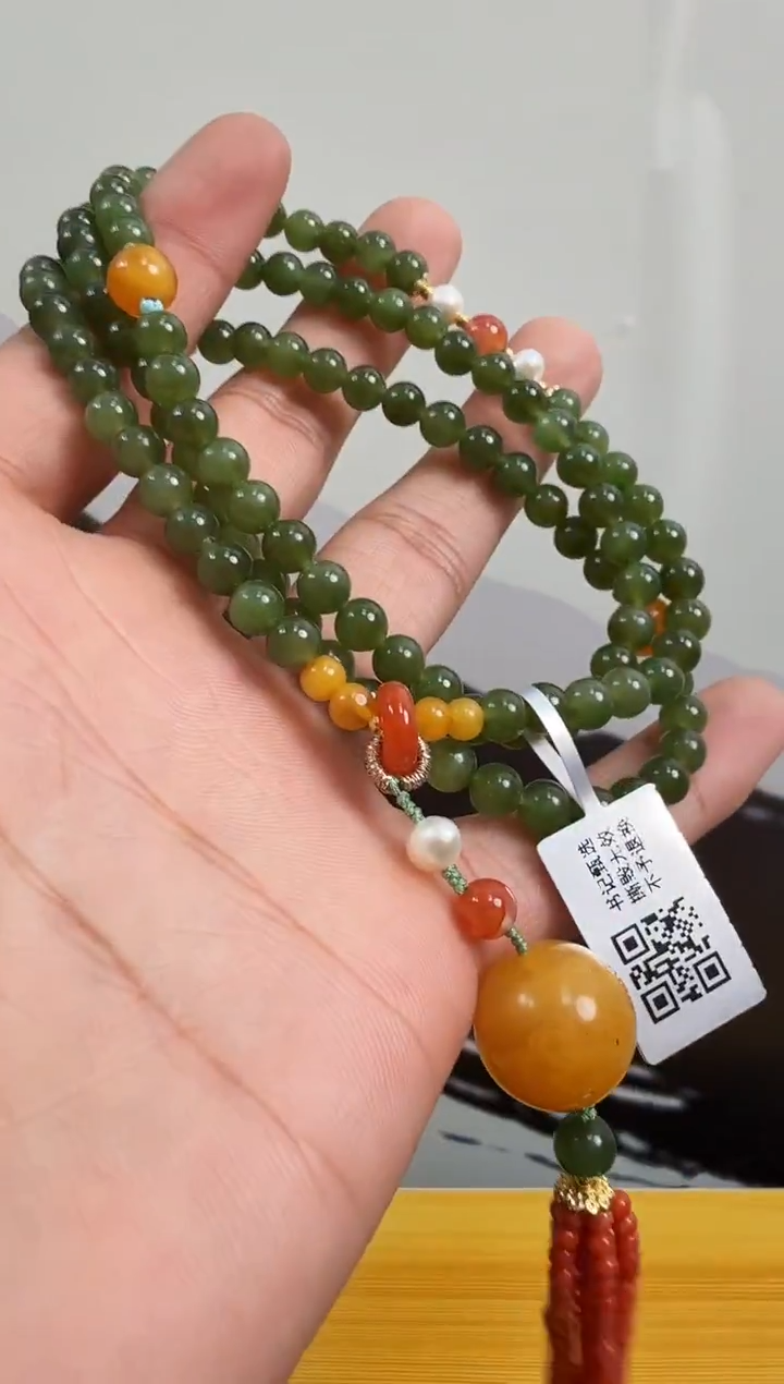 项链未镶嵌和田玉**村0409 约5mm