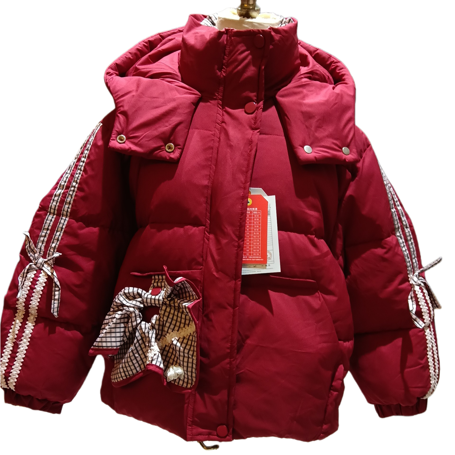 保暖女运动红色韩版保暖上装棉服休闲冬季潮流