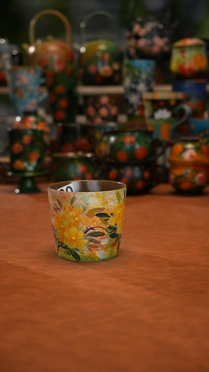 紫砂油画手绘釉下彩