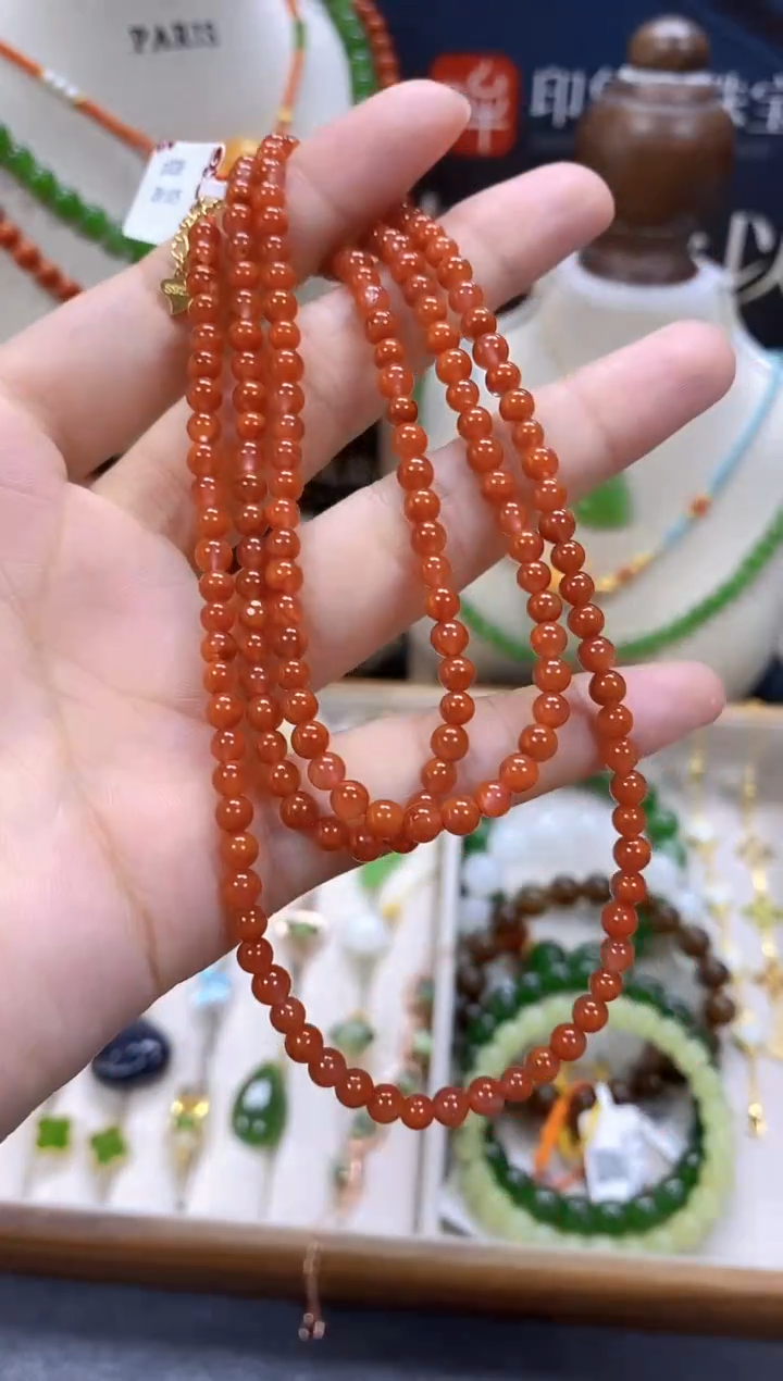 南红玛瑙未镶嵌颈饰cg