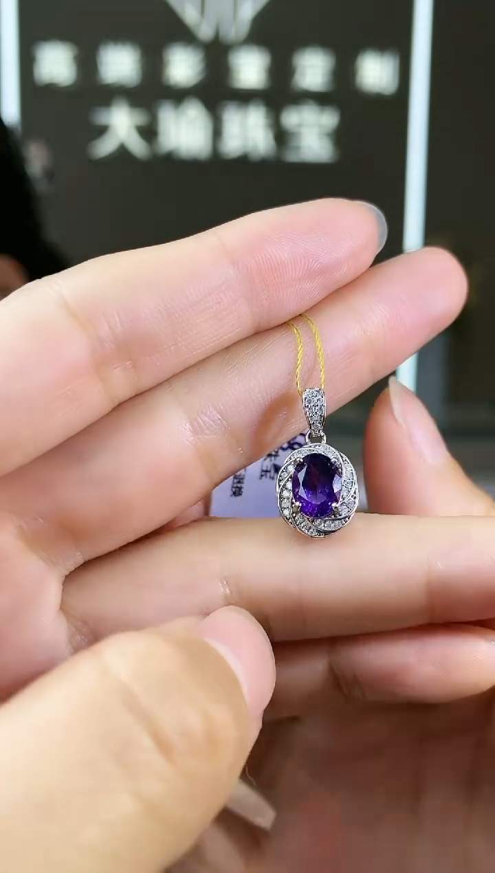 【闪购商品】紫晶颈饰银S925镶嵌颈饰