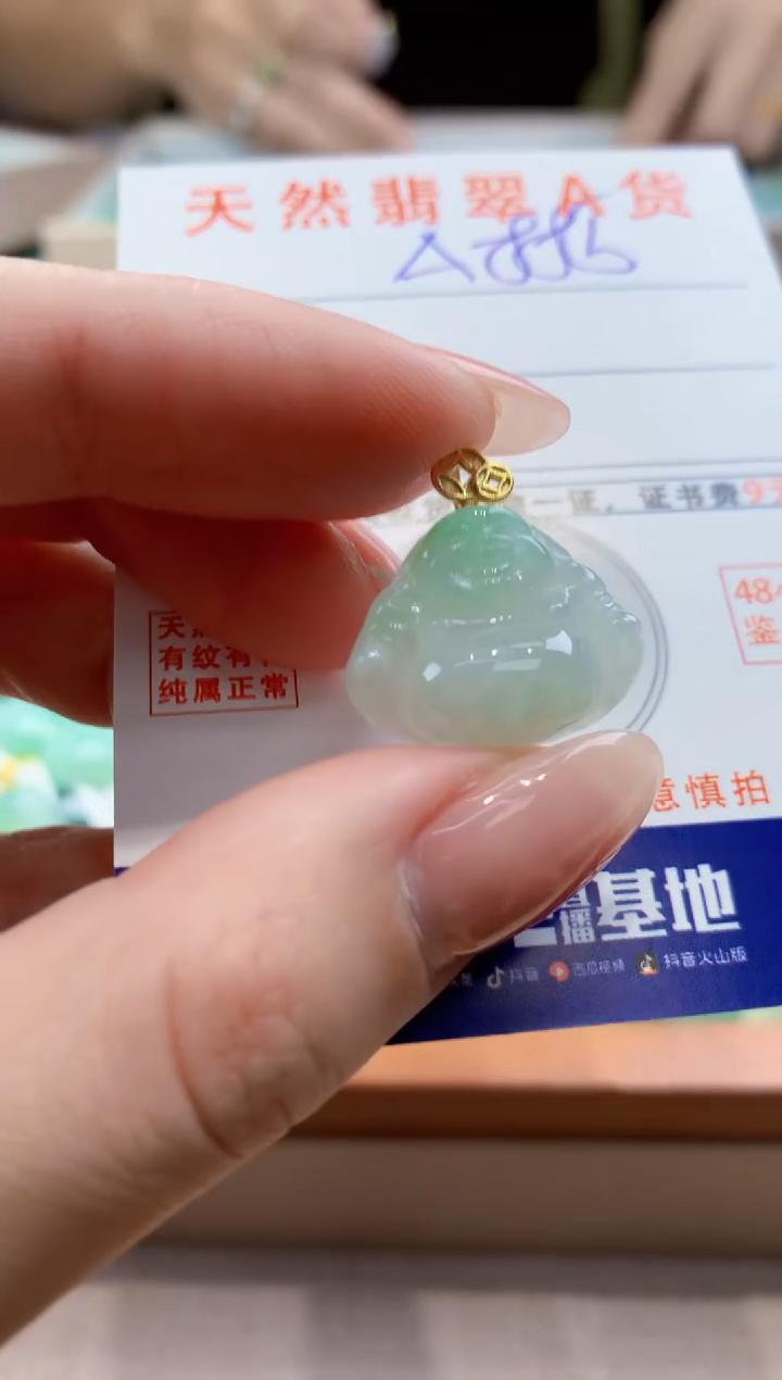 颈饰未镶嵌翡翠天然A货翡翠挂件