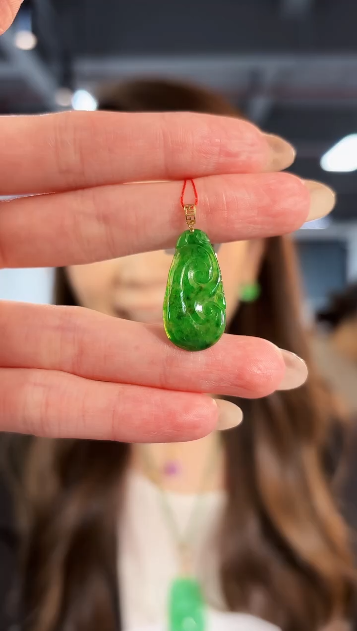 【闪购商品】翡翠颈饰18K金镶嵌缅料A货/支持复检/一件