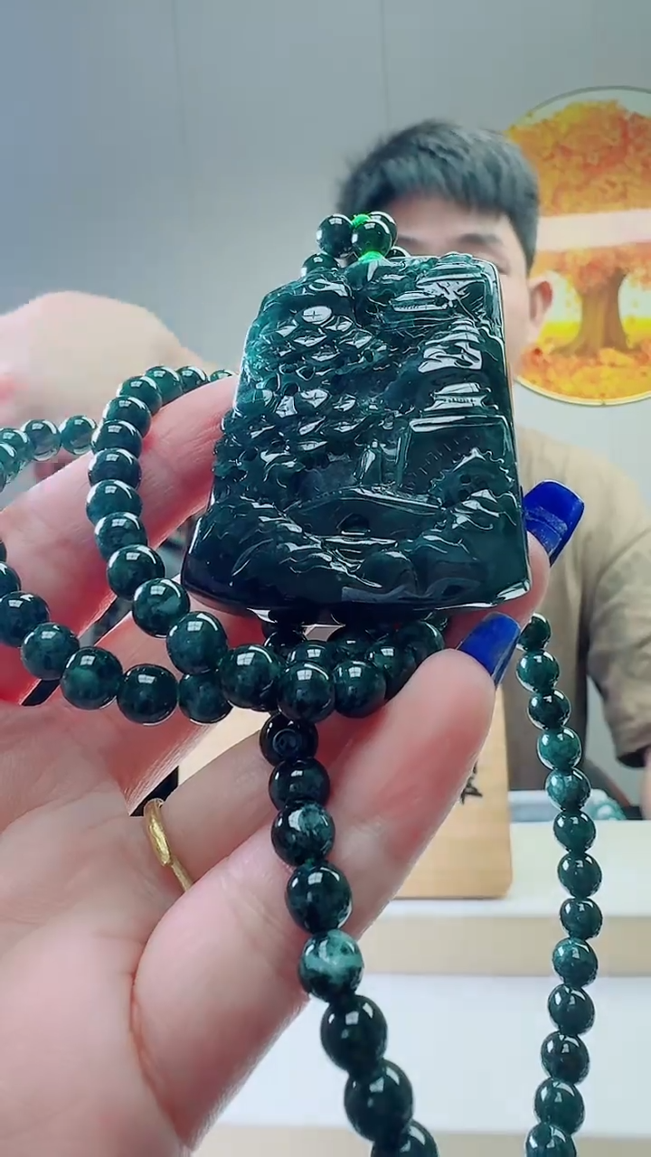 颈饰未镶嵌翡翠天然A货翡翠  多样性随机发其一       