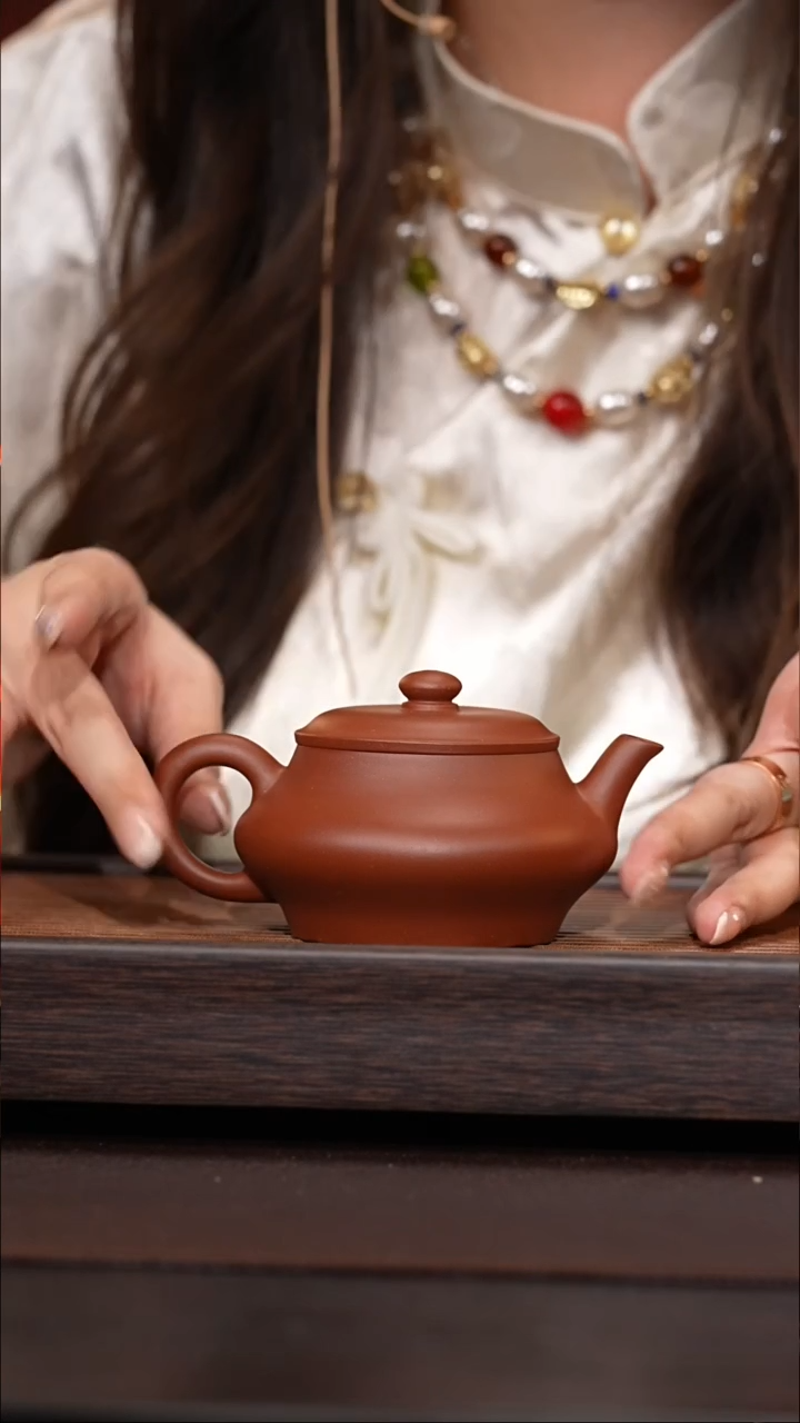 茶壶紫砂原矿紫砂小扁圆 190cc