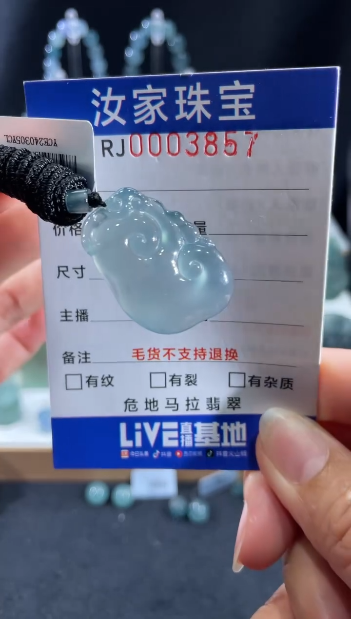 未镶嵌挂件翡翠3857