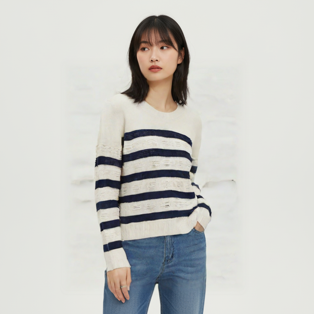 99新 Hermes/爱马仕 爱马仕黑色条纹针织毛衣/dd1158