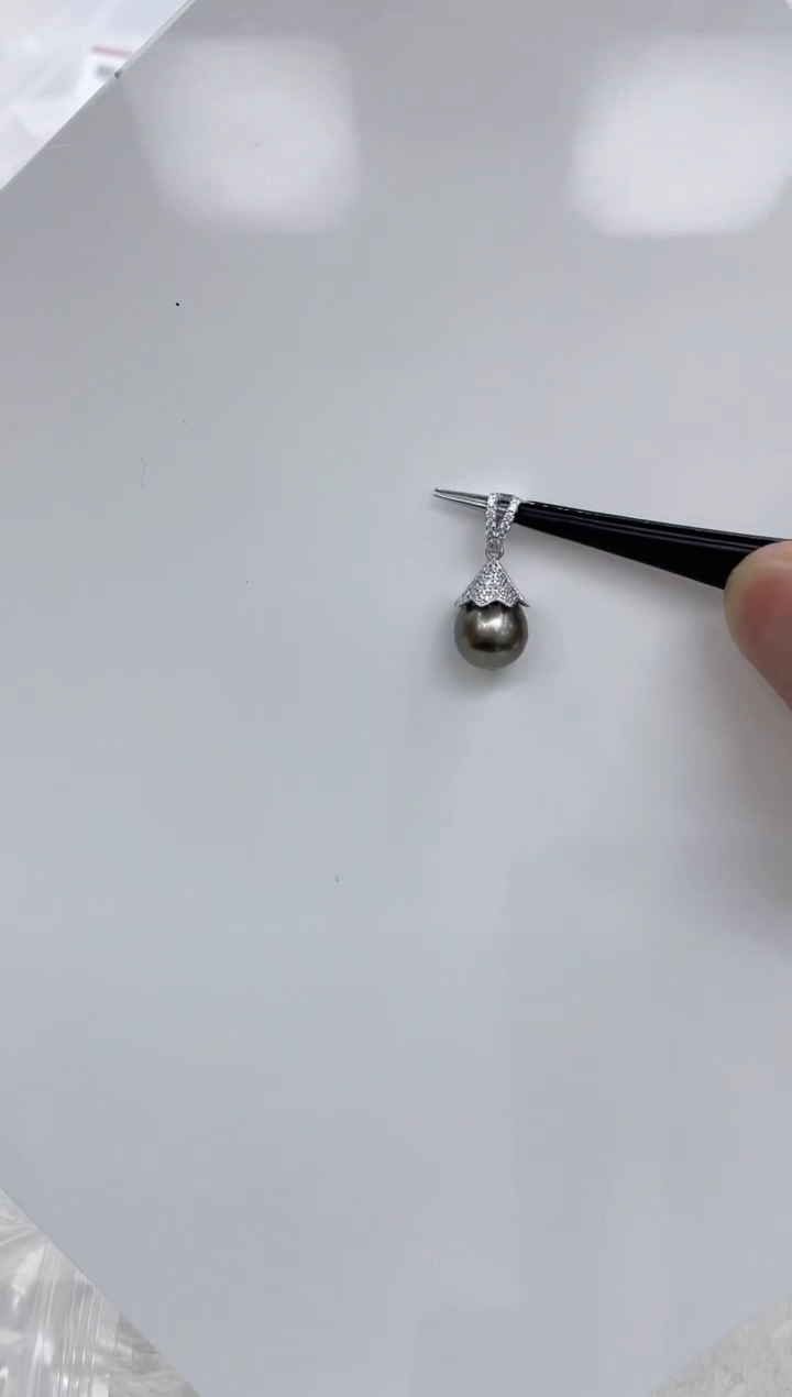 【闪购商品】海水珍珠吊坠(不含链)银S925镶嵌海水珍珠吊坠