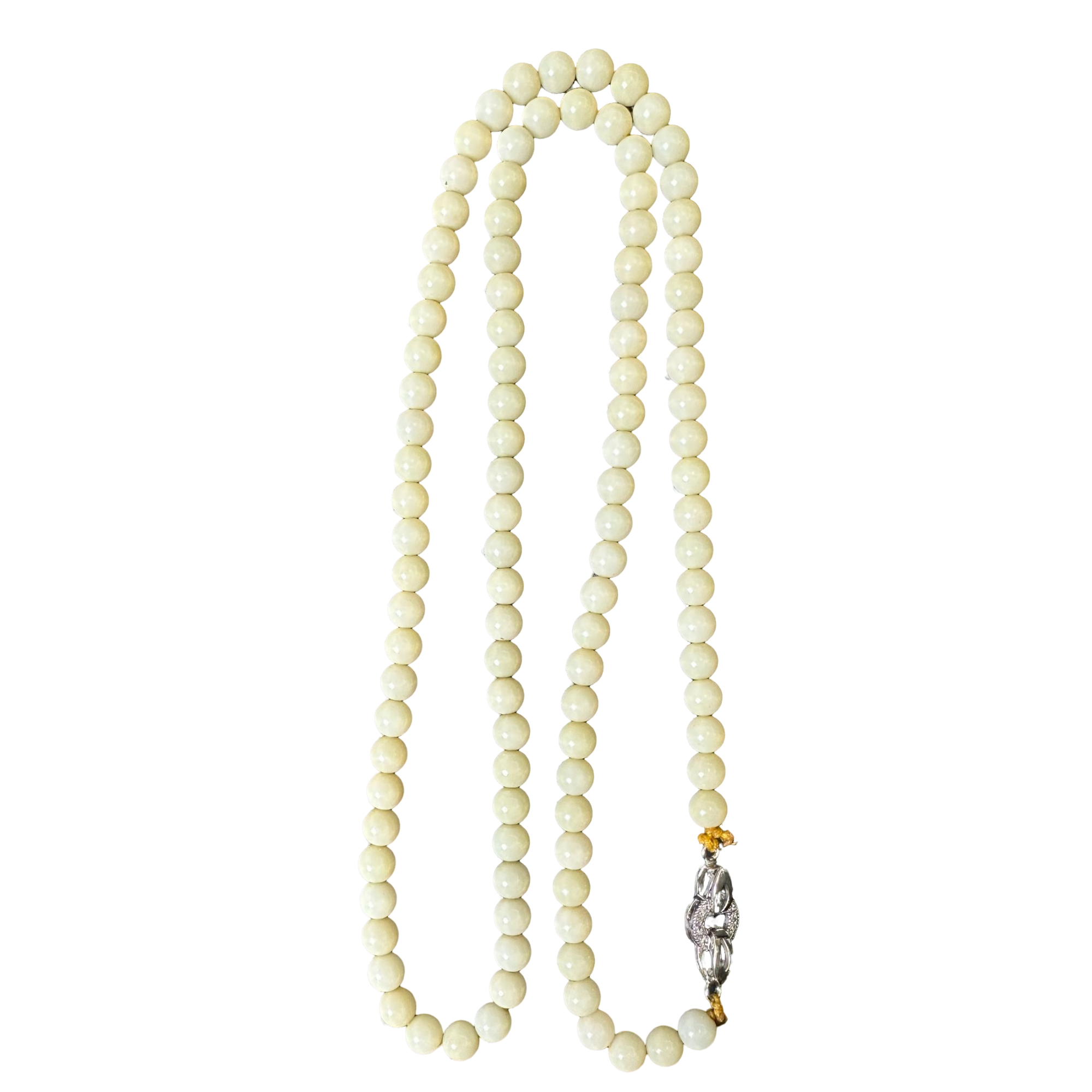 108天然黄口和田玉项链