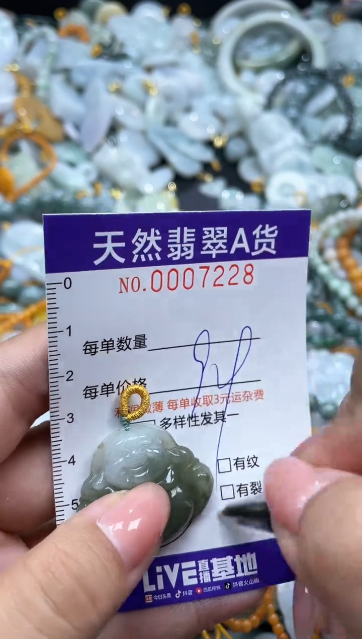 翡翠未镶嵌颈饰07228