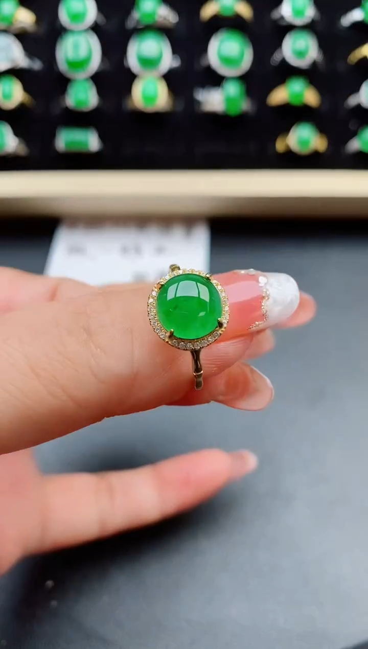 【闪购商品】翡翠戒指银S925镶嵌05800