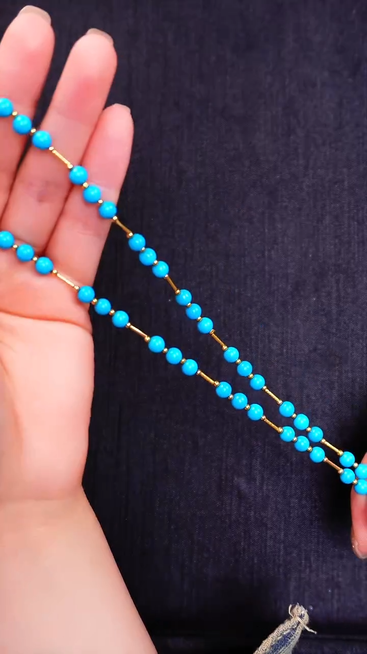 绿松石18K金镶嵌发货一件项链