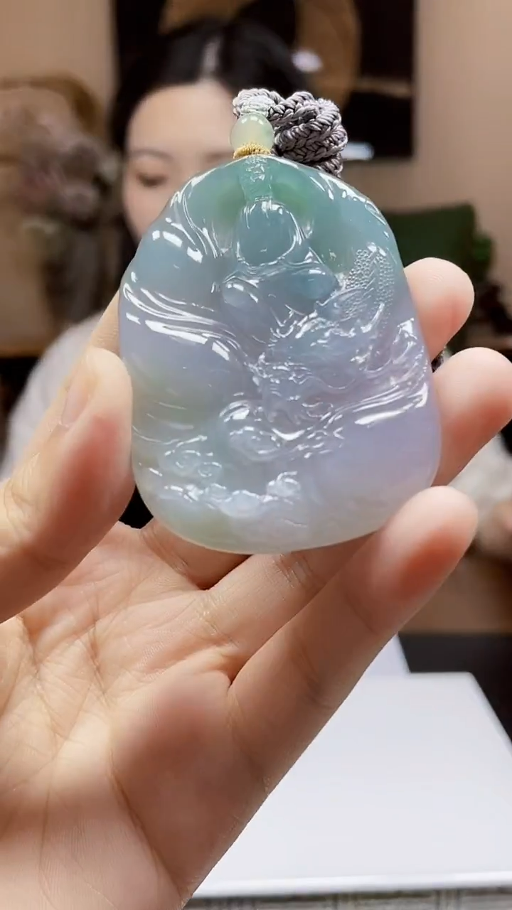 未镶嵌定制翡翠桃*吊坠196
