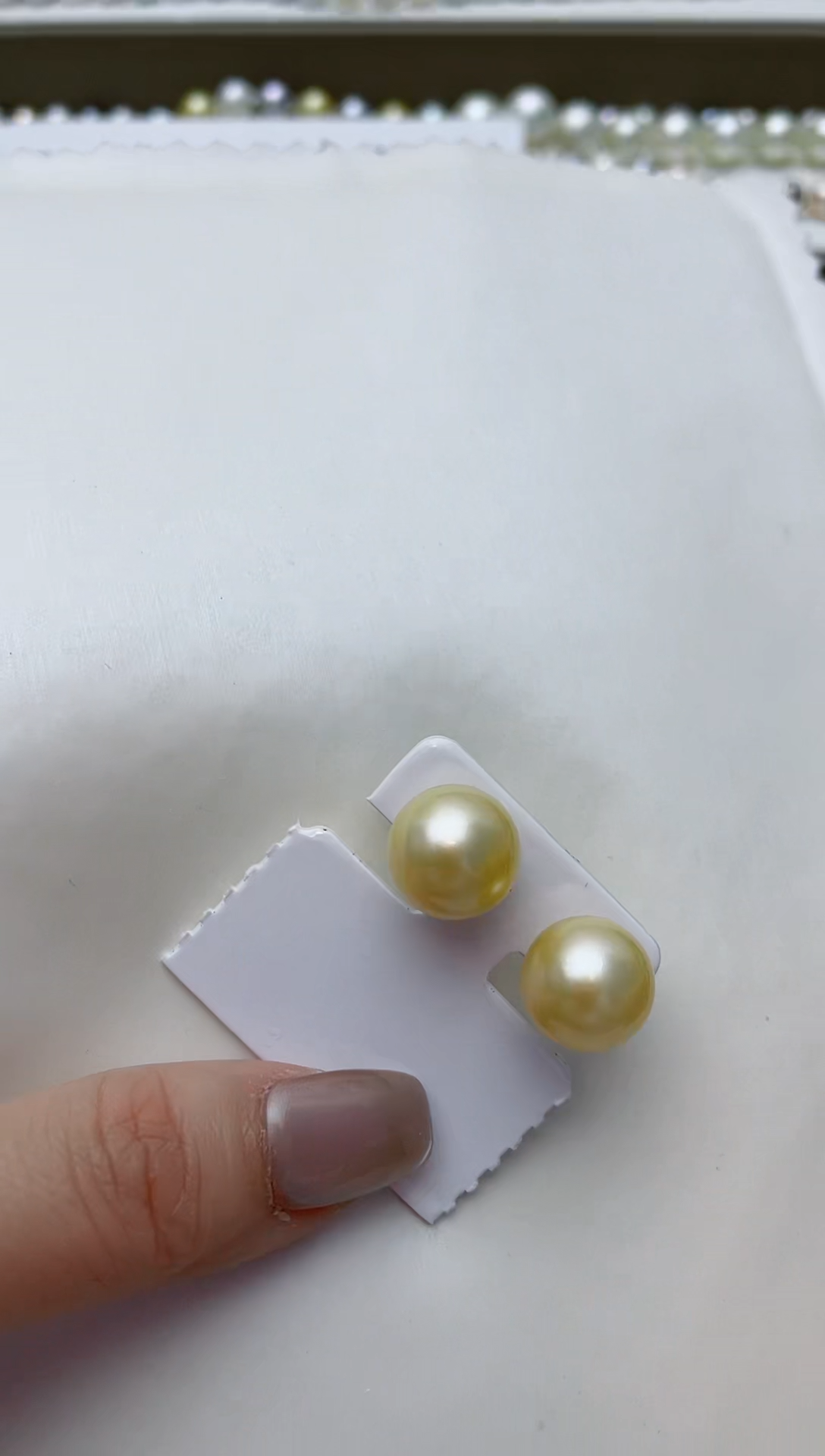 【闪购商品】海水珍珠耳饰18K金镶嵌A74