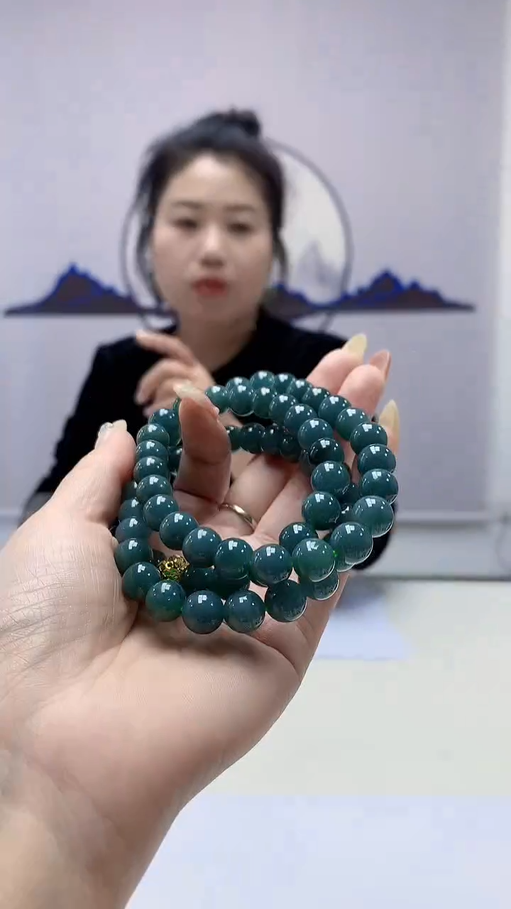 【闪购商品】定制翡翠未镶嵌4902DD-毛货珠链62