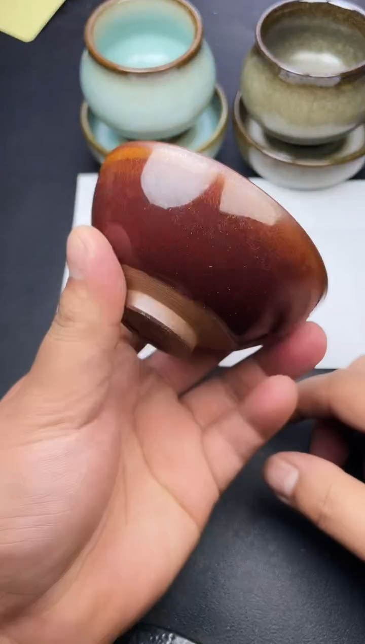 【闪购商品】茶盏14叶紫建盏叶紫（微瑕）