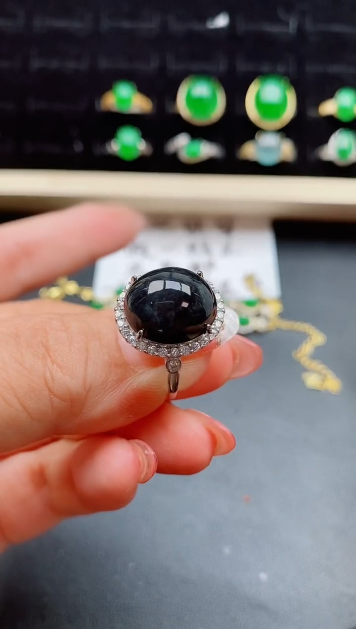 【闪购商品】翡翠戒指银S925镶嵌50850