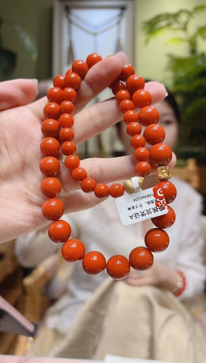 【闪购商品】南红玛瑙项链18K金镶嵌南红塔珠项链葫芦扣