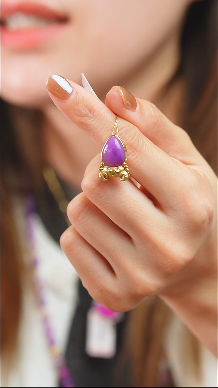 苏纪石（舒俱来）18K金镶嵌吊坠(不含链)82