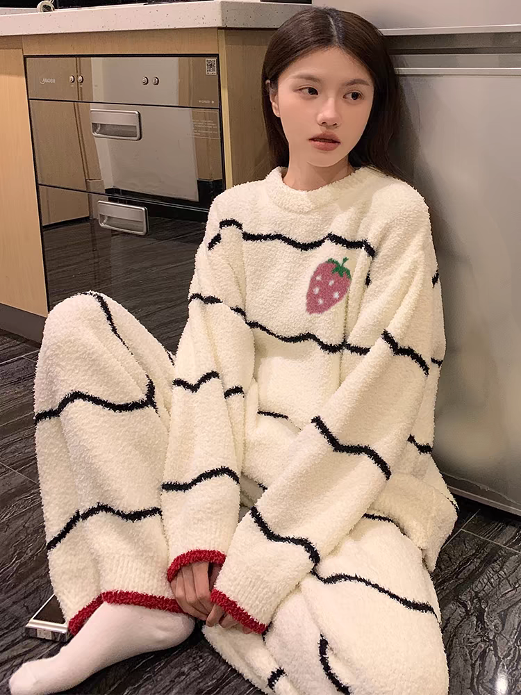 2025新款秋冬女款高级感家居服套装