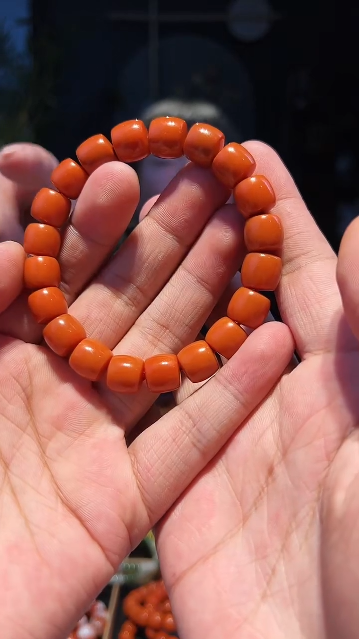 【闪购商品】南红玛瑙手串未镶嵌11+直切柿子黄