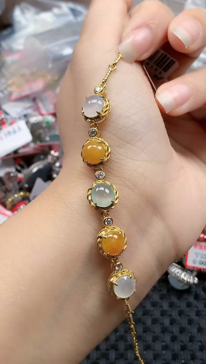 银S925镶嵌戒指翡翠天然A货缅甸翡翠