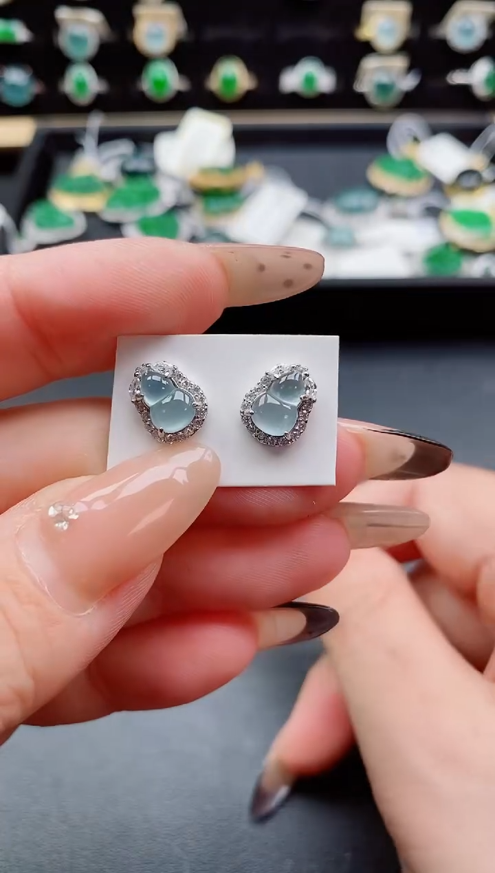 银S925镶嵌戒指翡翠1