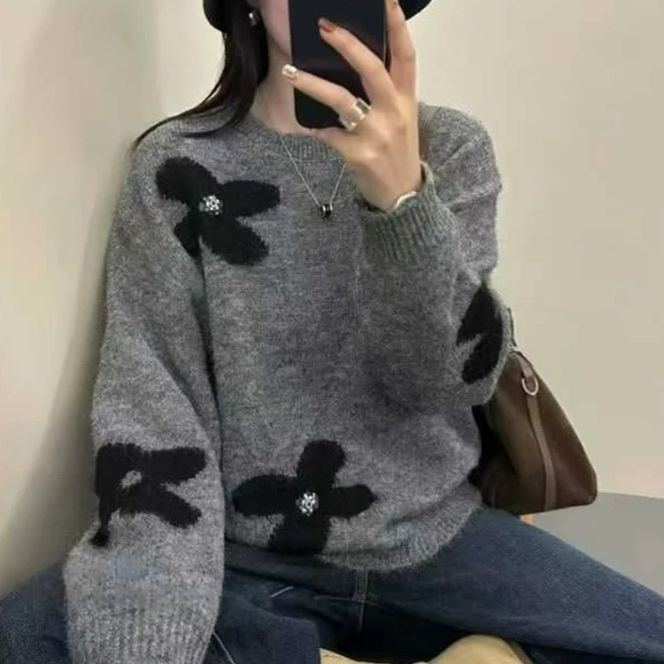 提花羊毛毛衣40002款  凡高