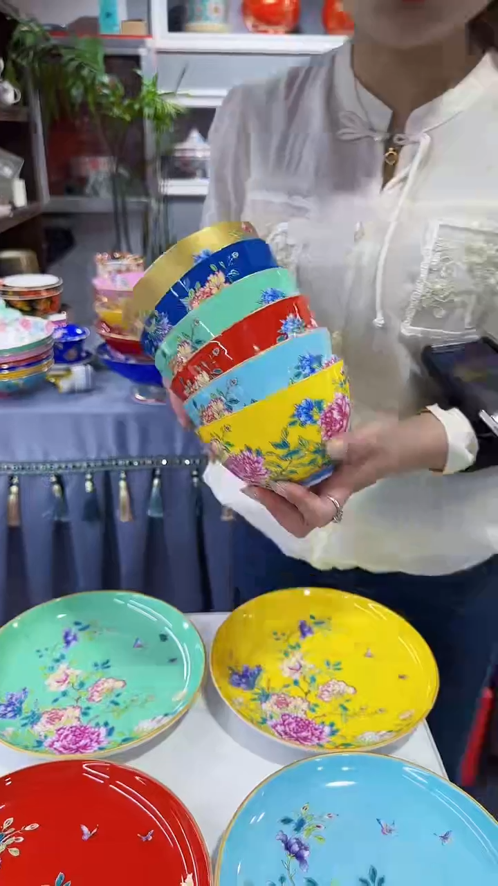 瓷片5英寸莲子碗6个景德镇陶瓷