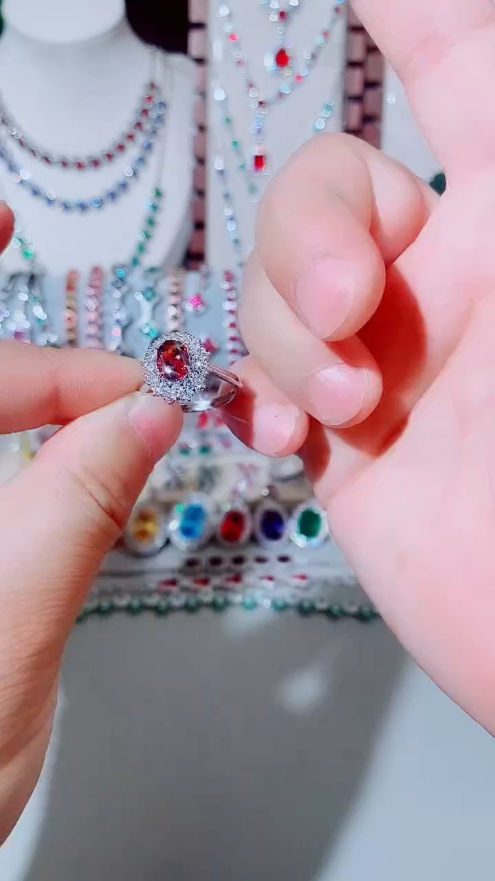 未镶嵌戒指石榴石石榴石286