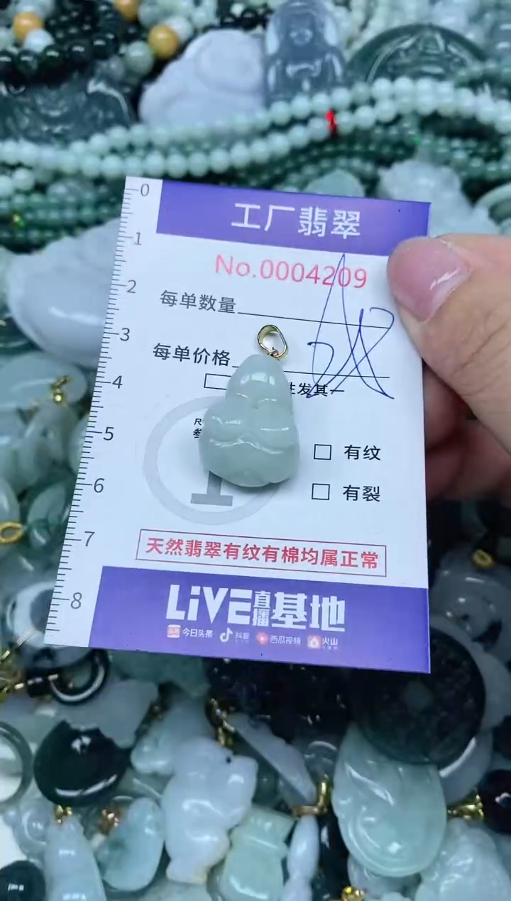 【闪购商品】翡翠吊坠(不含链)未镶嵌翡翠